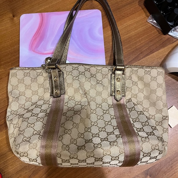 Gucci Sherry GG Canvas Monogram Beige Tote